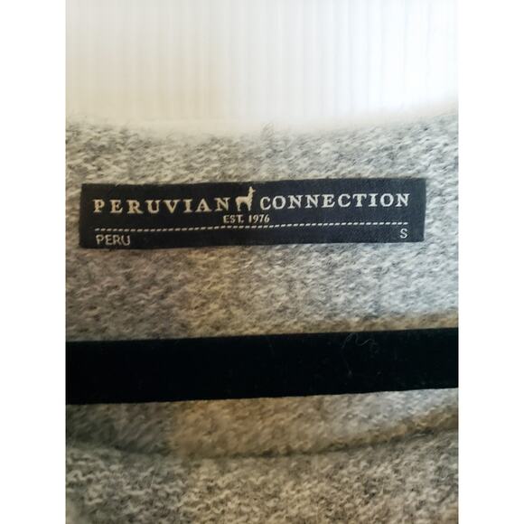 Peruvian Connection Womens Small Aspen 100% Royal Alpaca Sweater Boatneck Gray - Picture 9 of 12
